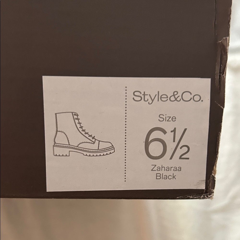 Style & Co. Black Combat Boots - Picture 8 of 8